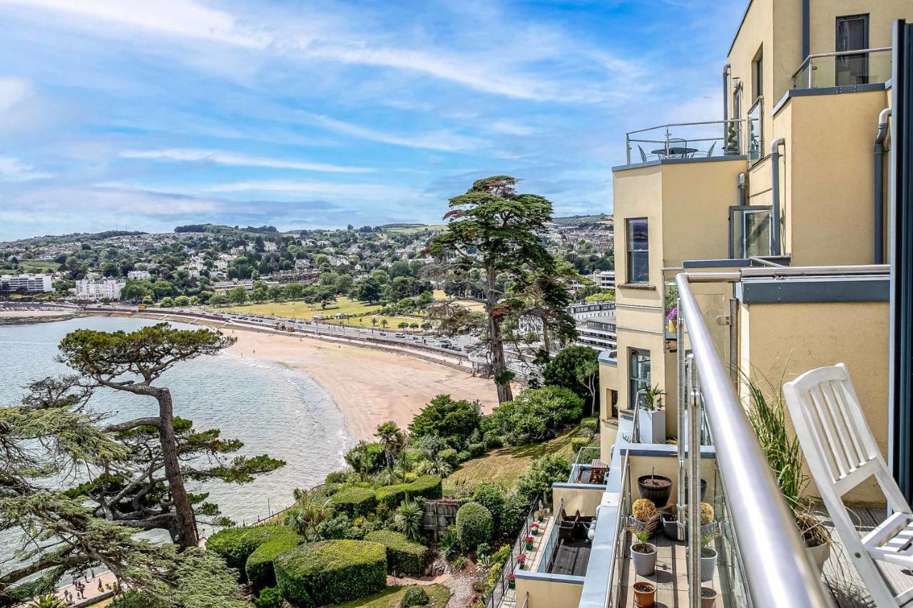 A7 Masts - Striking Beach Bolthole Apartment With Beautiful Sea Views Private Balcony & Parking 托基 外观 照片